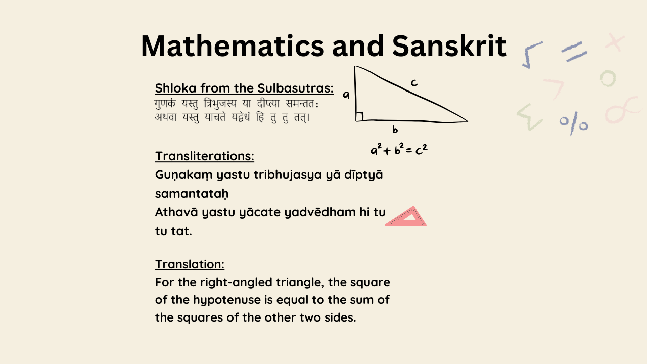 Maths and Sanskrit